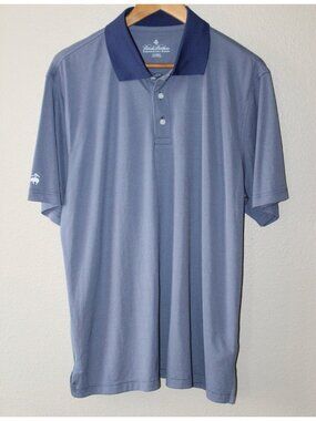 Brooks Brothers Performance Series Mens Blue Polo Short Sleeve XL